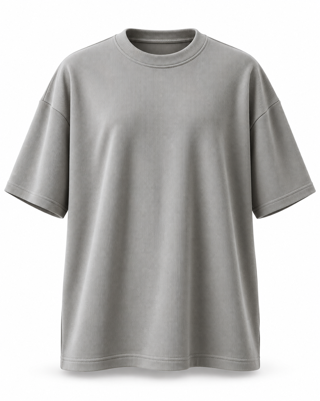 Polo Oversize Coffee con efecto de maniquí invisible sobre fondo blanco